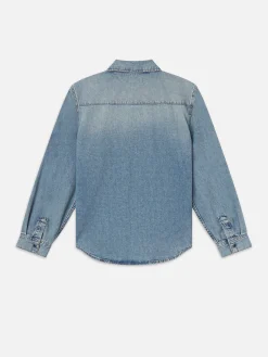 FRAME Western Denim Shirt in< Denim Shirts|Shirts
