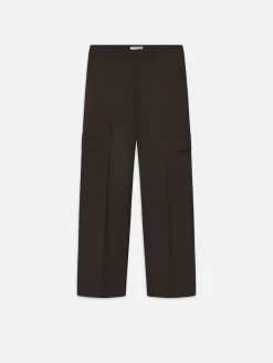 FRAME Wool Cargo Pant Trousers in Dark Taupe< Pants & Shorts