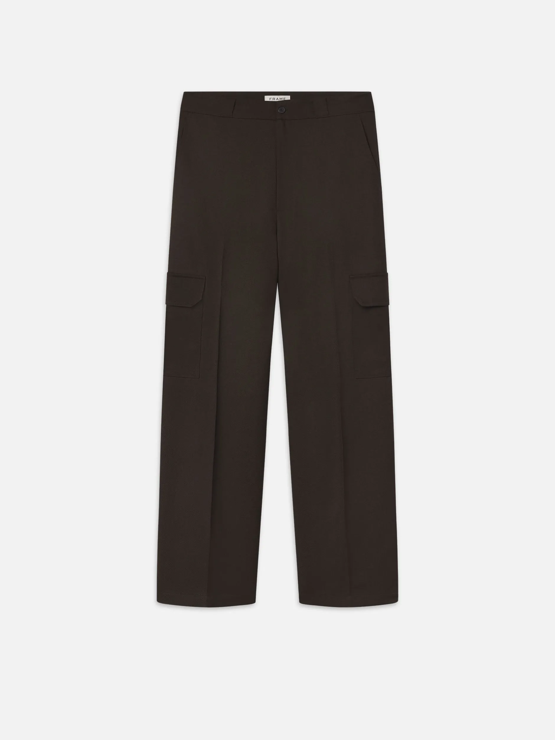 FRAME Wool Cargo Pant Trousers in Dark Taupe< Pants & Shorts