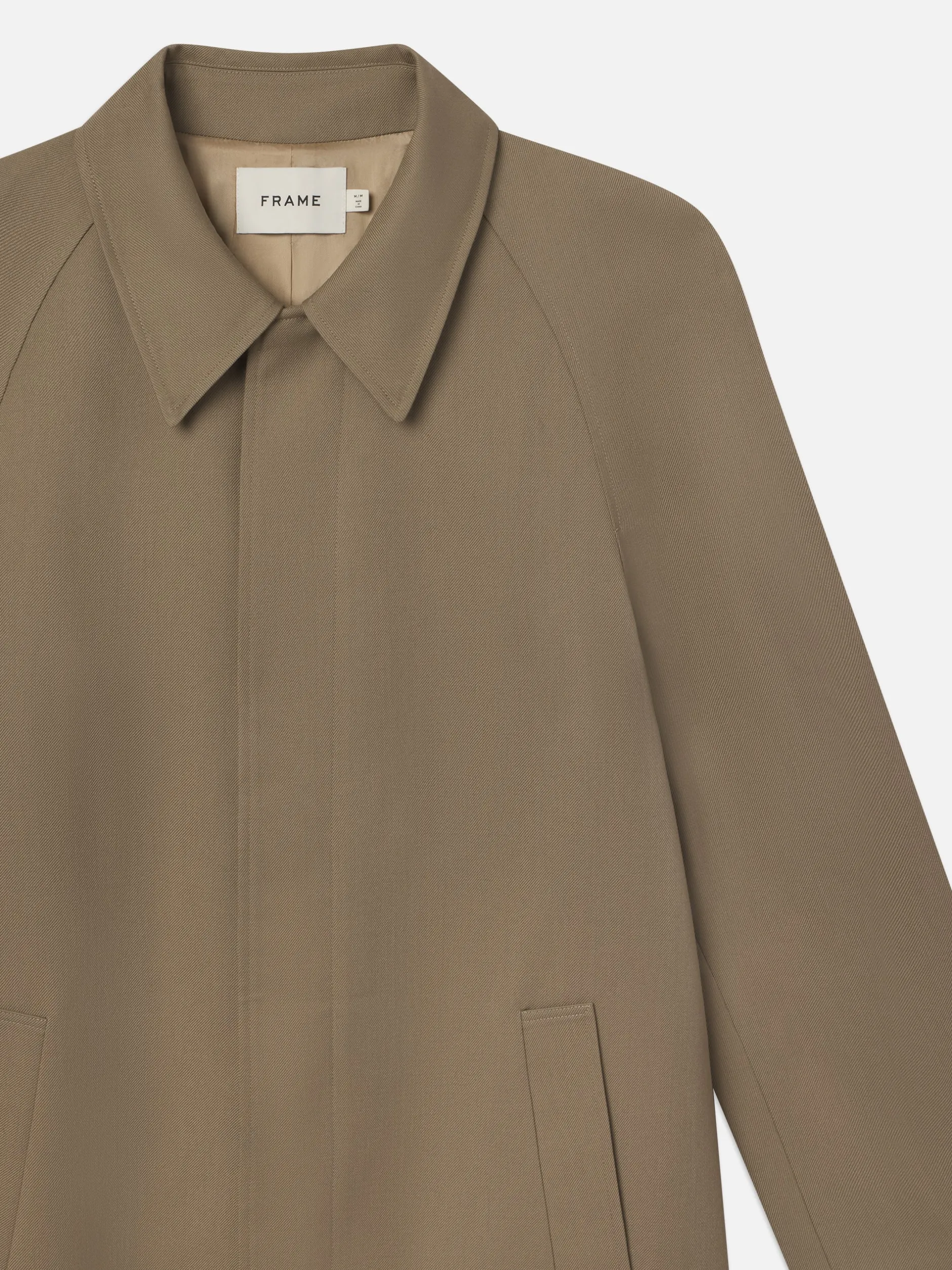 FRAME Wool Trench Coat in Light Brown< Jackets & Coats