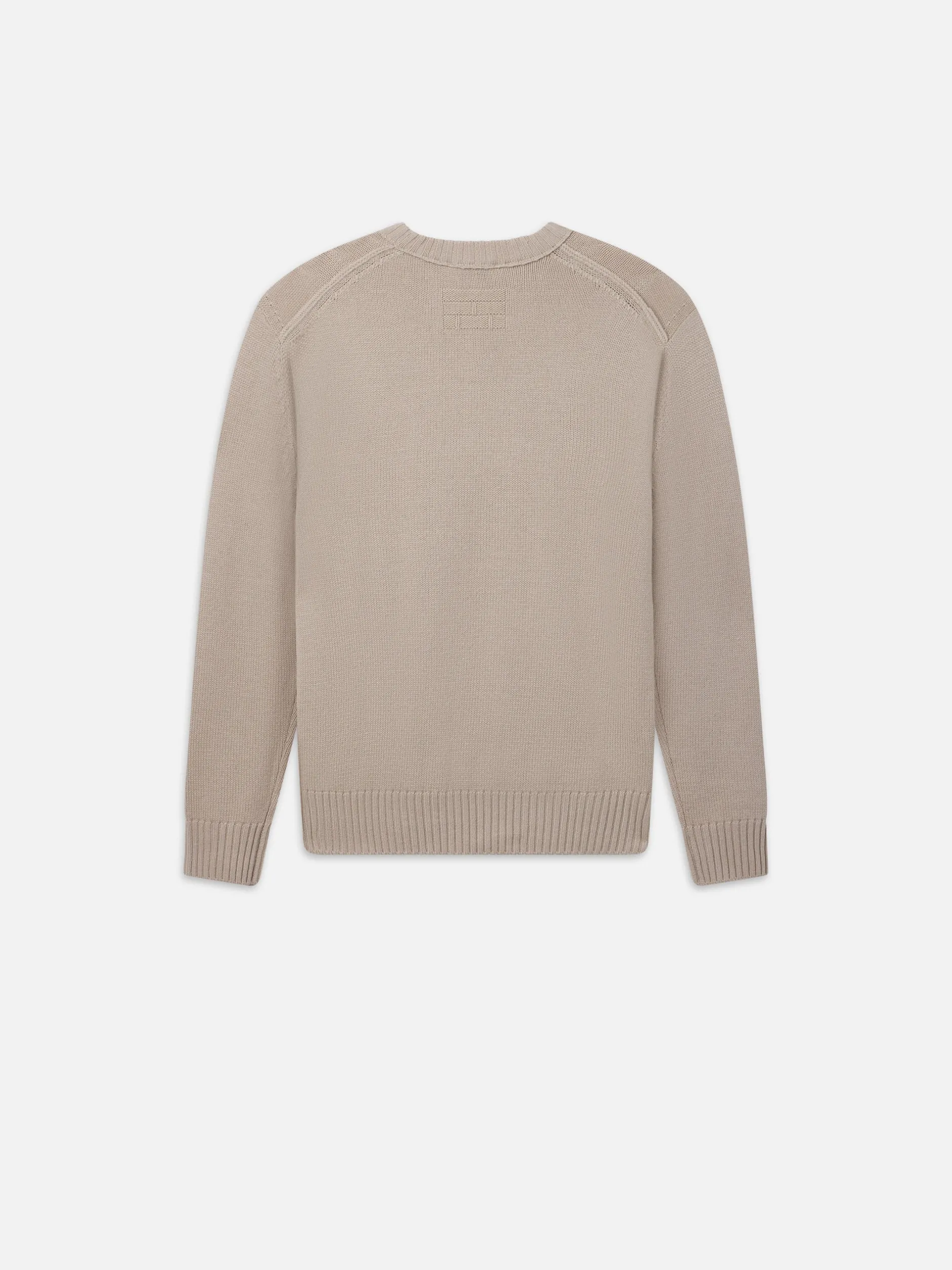 FRAME Woolen Cashmere Blend Sweater in Grey Beige< Sweaters & Hoodies