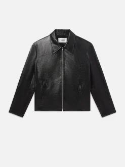 FRAME Zip Up Leather Jacket in< Leather & Suede|Jackets & Coats